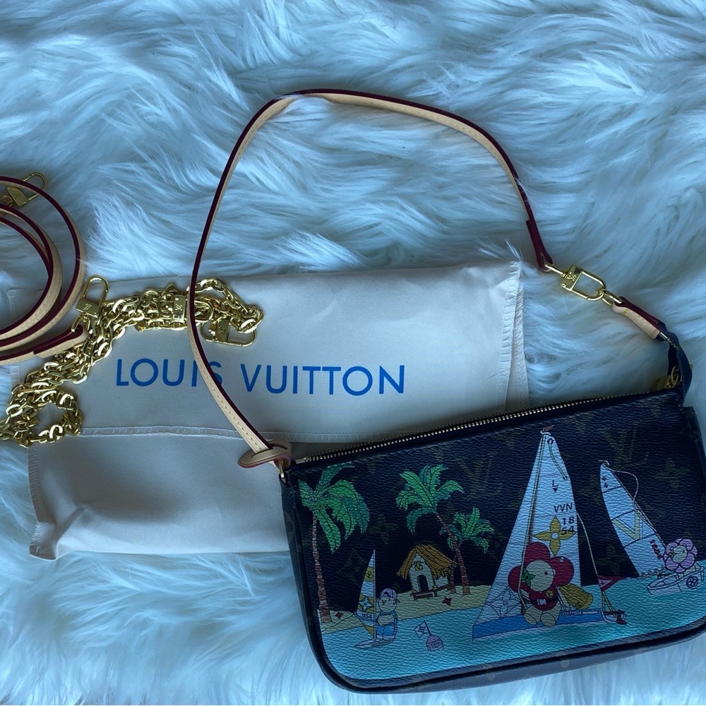 Louis Vuitton Black Shoulder Bag with Iconic Design
